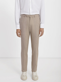 Класичні штани Zegna модель TR313083_Бежевий Фото