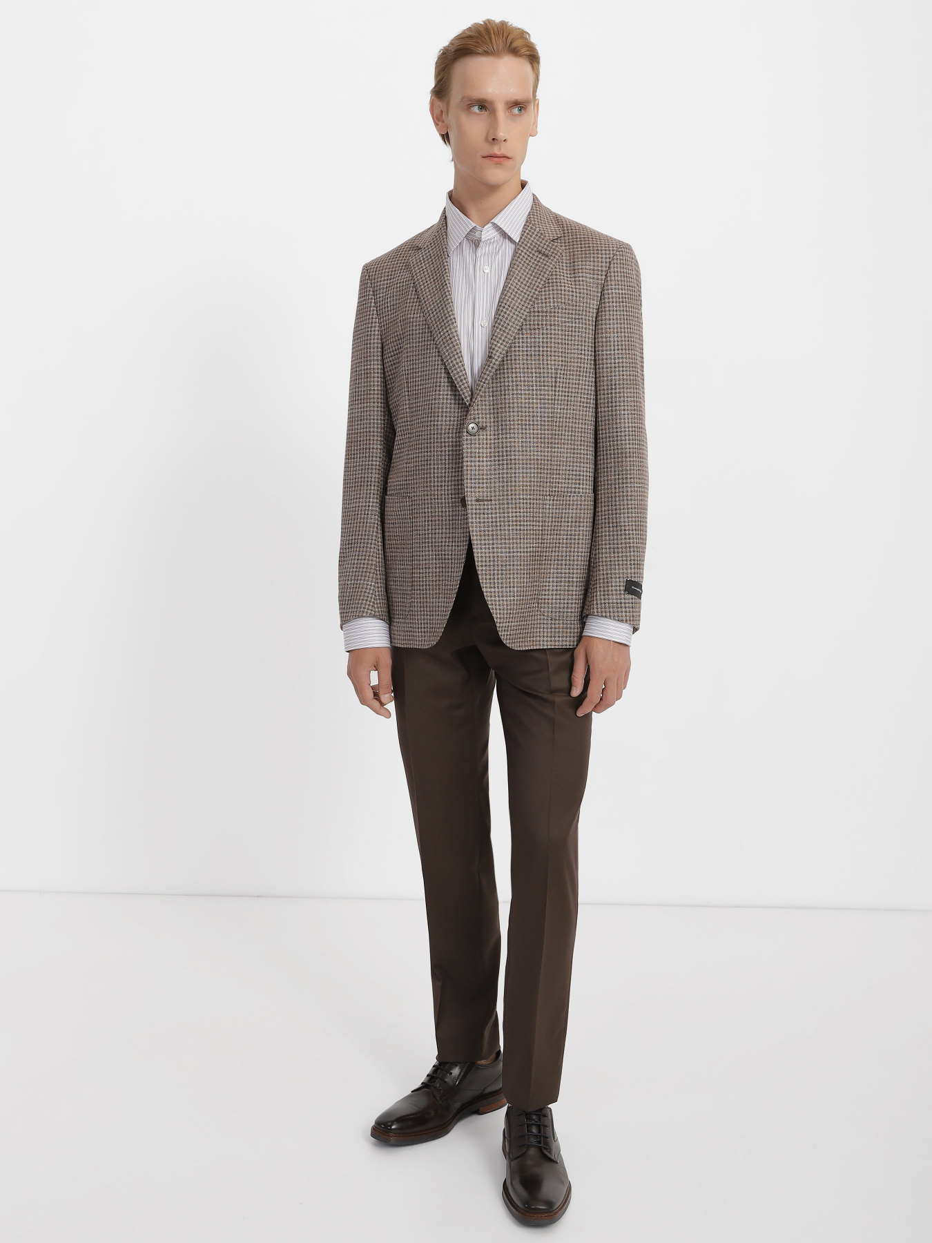 Классические штаны Zegna модель TR313966_Коричневий Фото