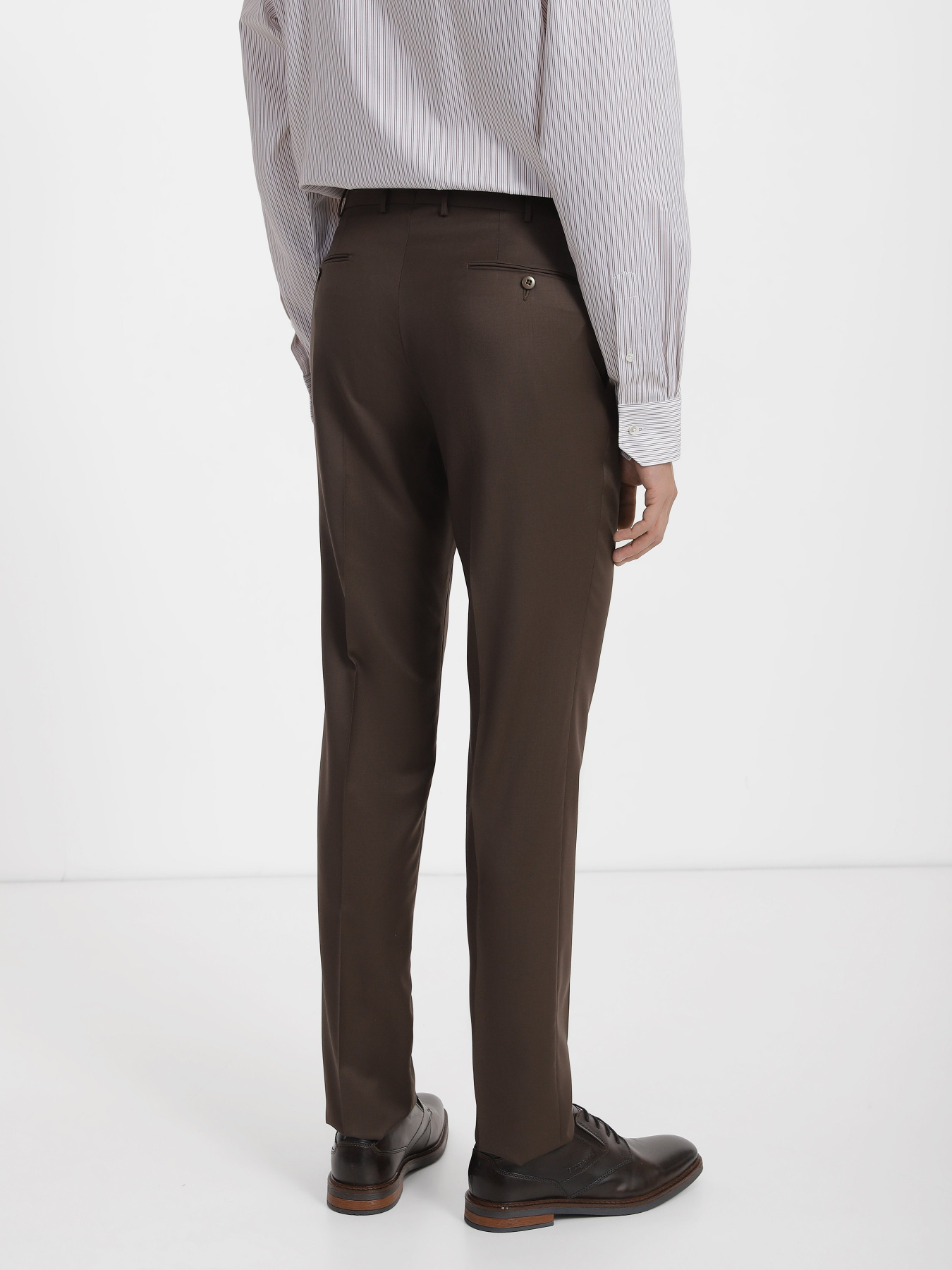 Классические штаны Zegna модель TR313966_Коричневий Фото