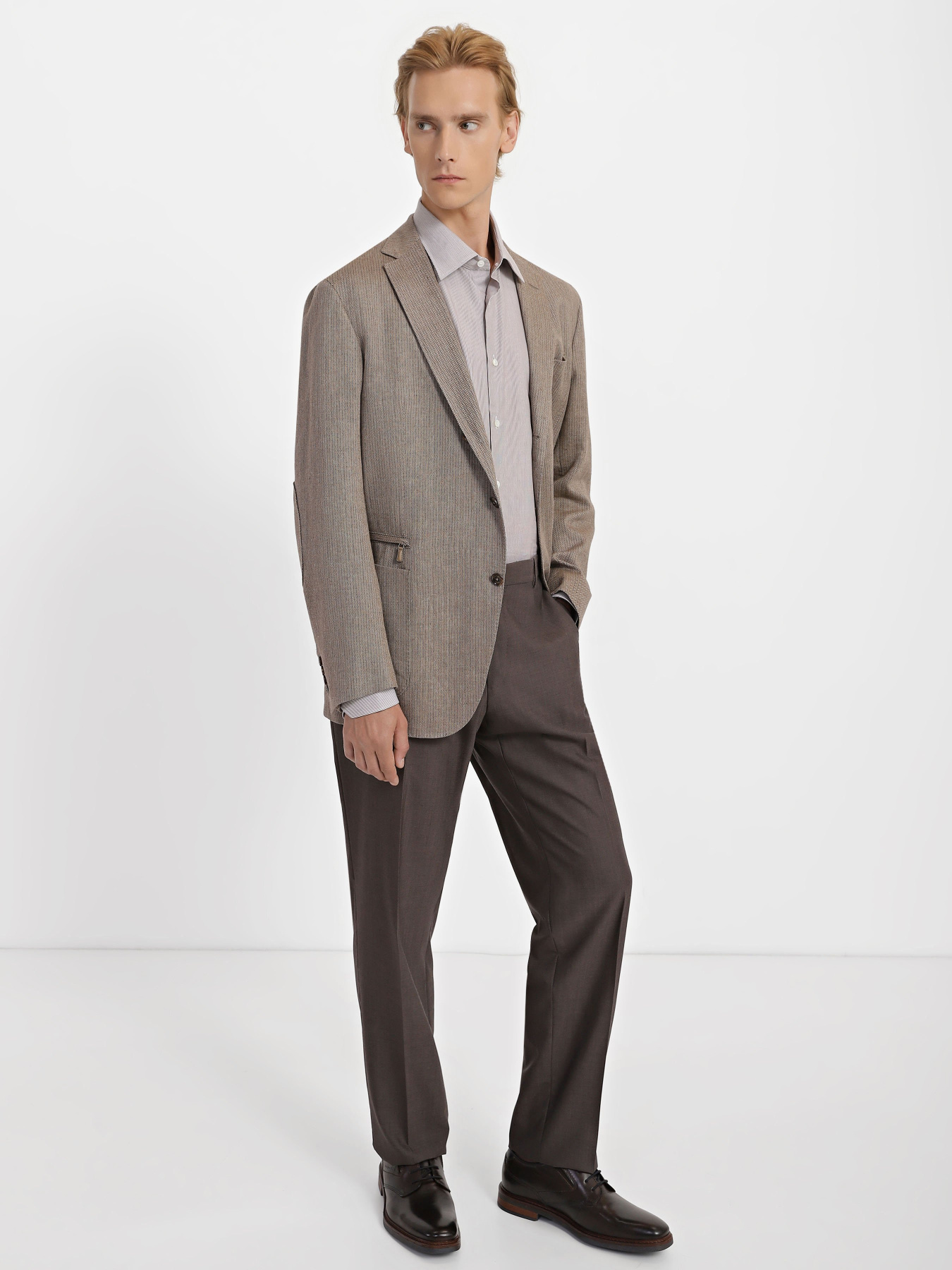 Брюки классические Zegna модель TR8567_Коричневий Фото