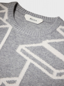 Свитер Zegna модель KN315037_Сірий Фото