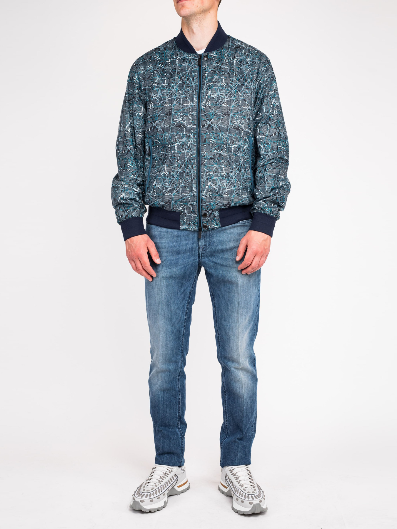 Бомбер Zegna модель OU312372_Синій Фото