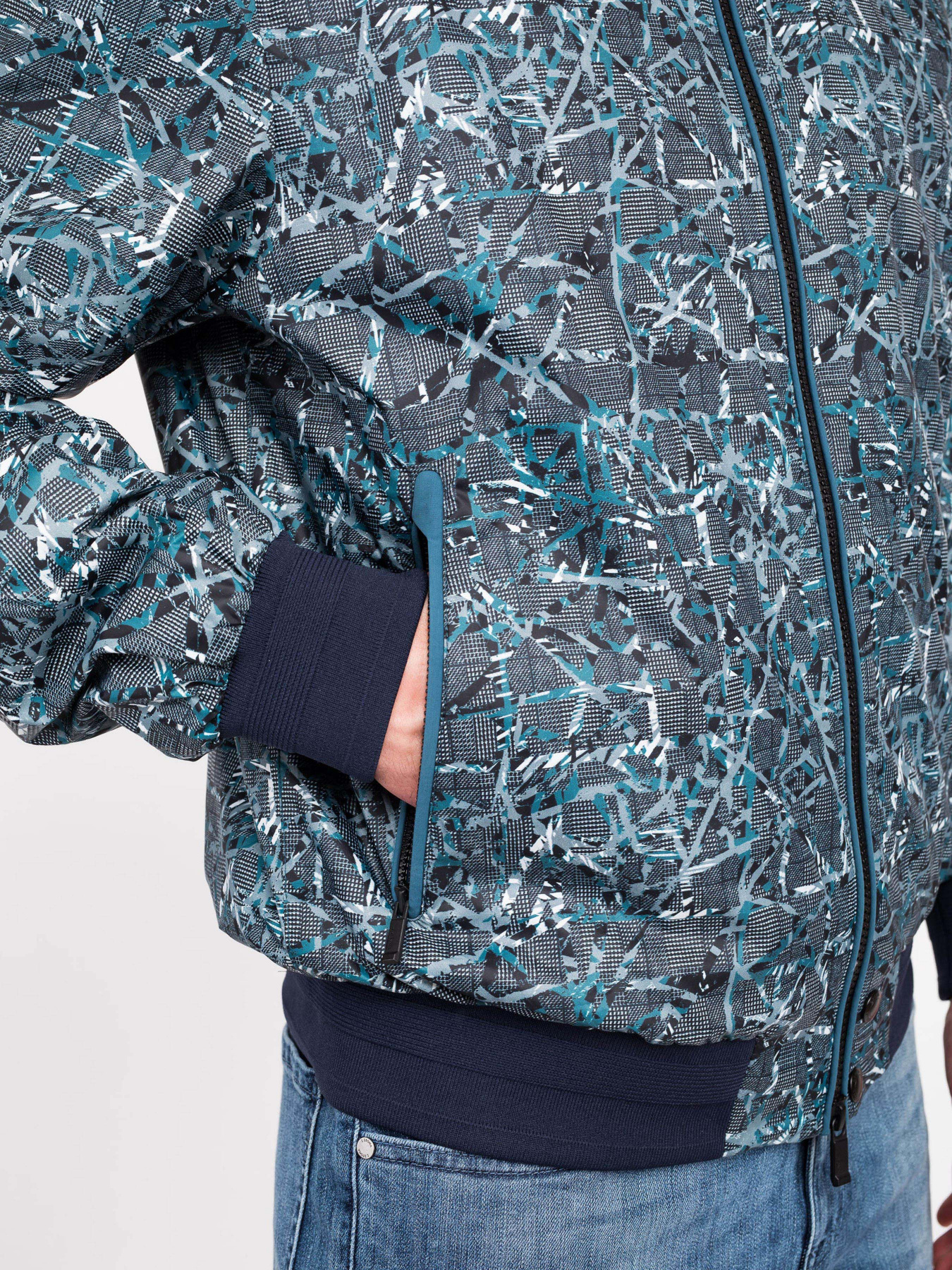 Бомбер Zegna модель OU312372_Синій Фото