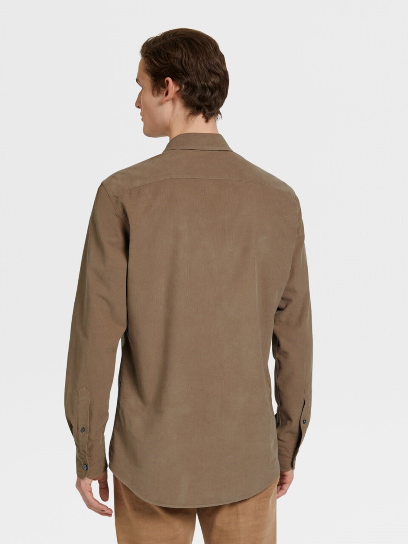 Рубашка повседневная Zegna модель SH311374_Бежевий Фото