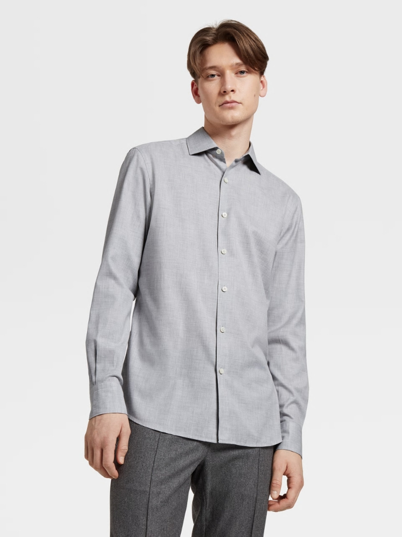 Рубашка Zegna модель SH311636_Сірий Фото