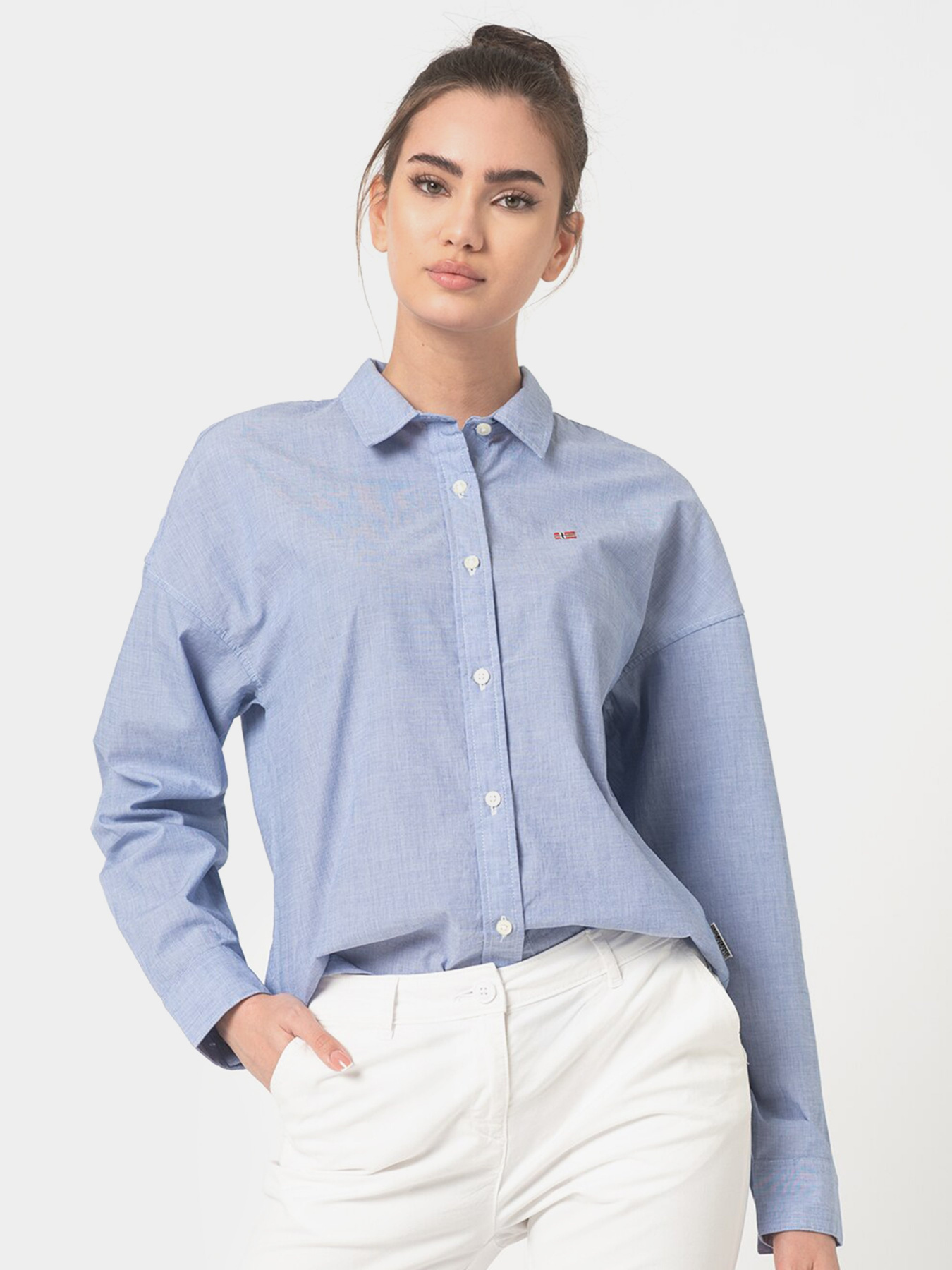 Рубашка повседневная Napapijri Gie модель NP0A4FFR8M21 Рубашка повседневная Napapijri Gie модель NP0A4FFR8M21 Фото