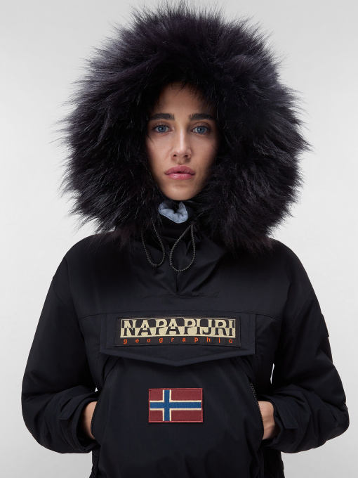 AO　レディース　BLK M Женский анорак, Сезон Осень-Зима, Цвет Чёрный - купить по выгодной
