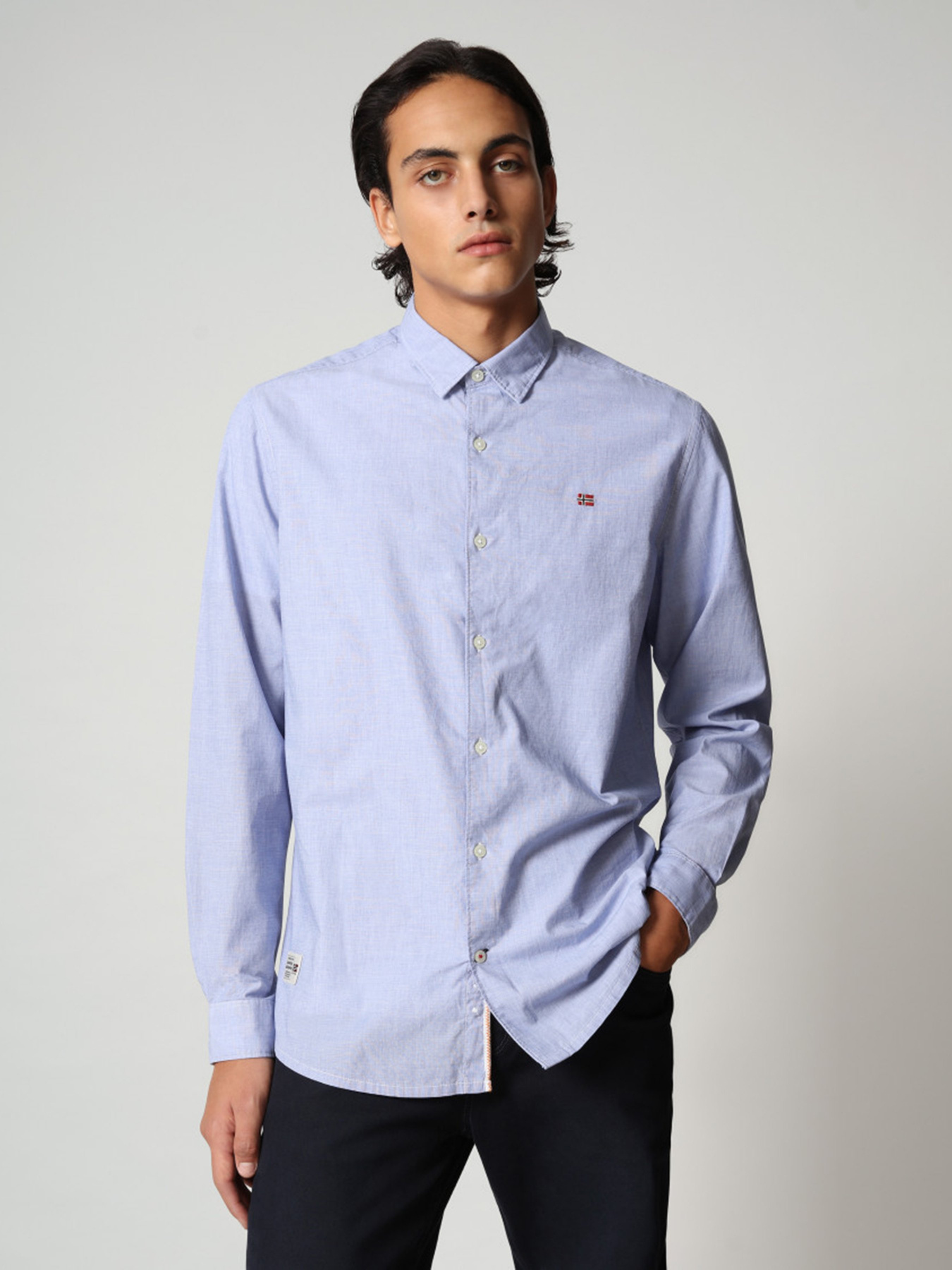 Рубашка повседневная Napapijri Ging модель NP0A4F858M21 Фото