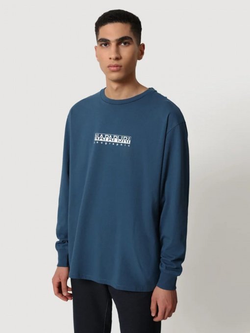 Лонгслив Napapijri Box модель NP0A4FRKBB81 Фото