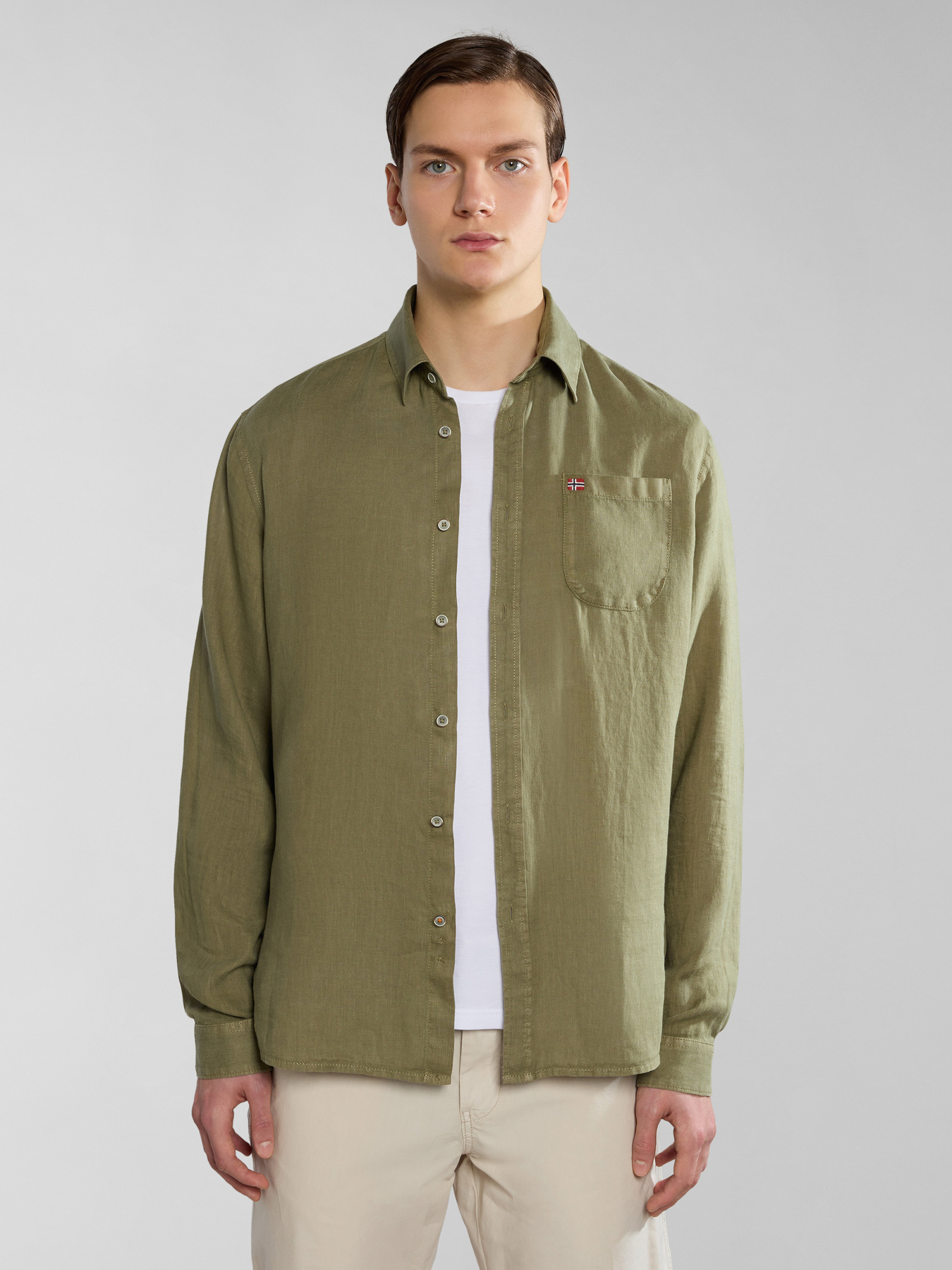 Рубашка Napapijri Linen модель NP0A4HQ2GAE1 Фото