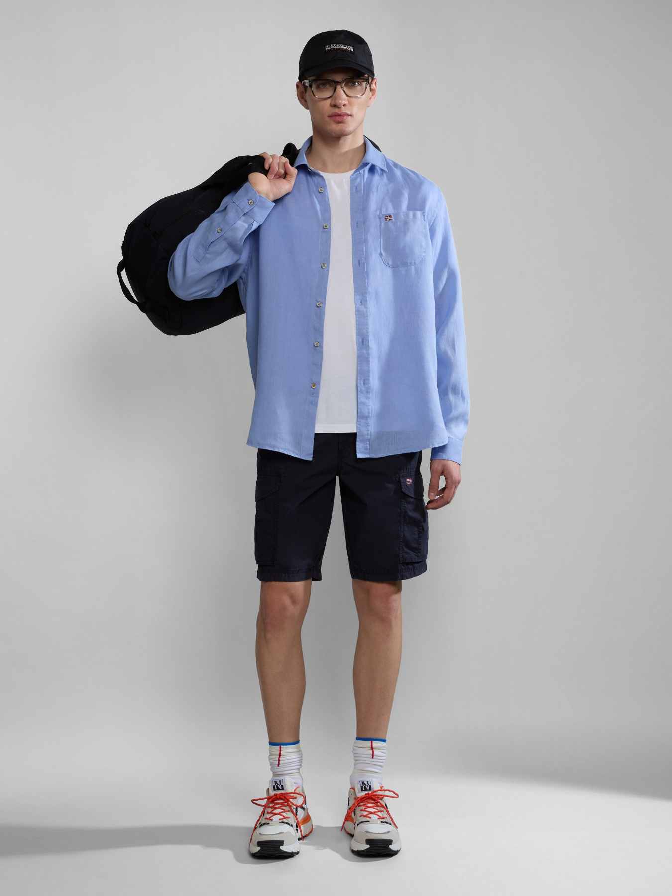 Рубашка повседневная Napapijri Linen модель NP0A4HQ2I001 Фото