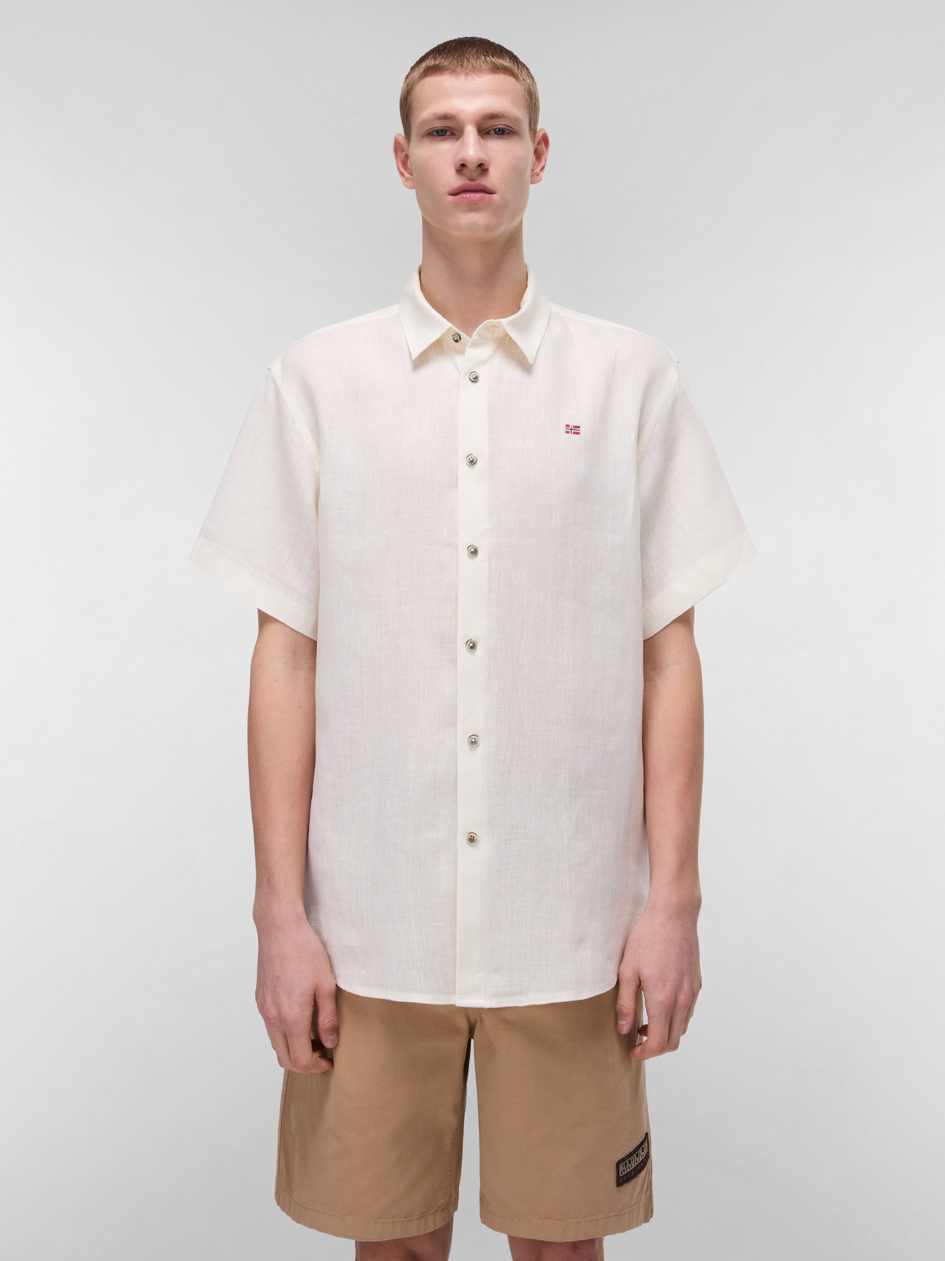 Рубашка повседневная Napapijri Linen модель NP0A4HT5N1A1 Фото