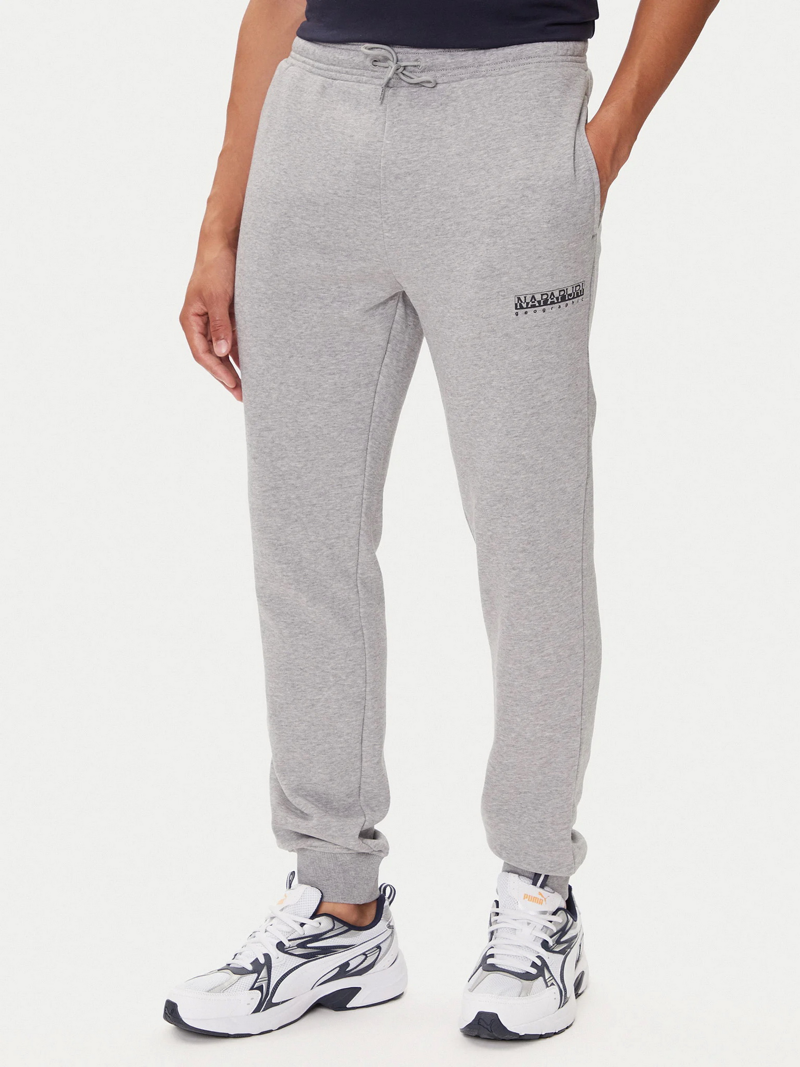Чоловічі Спортивні штани Napapijri M-GORIINT (ZS4430) колір сірий, матеріал бавовна/поліестер