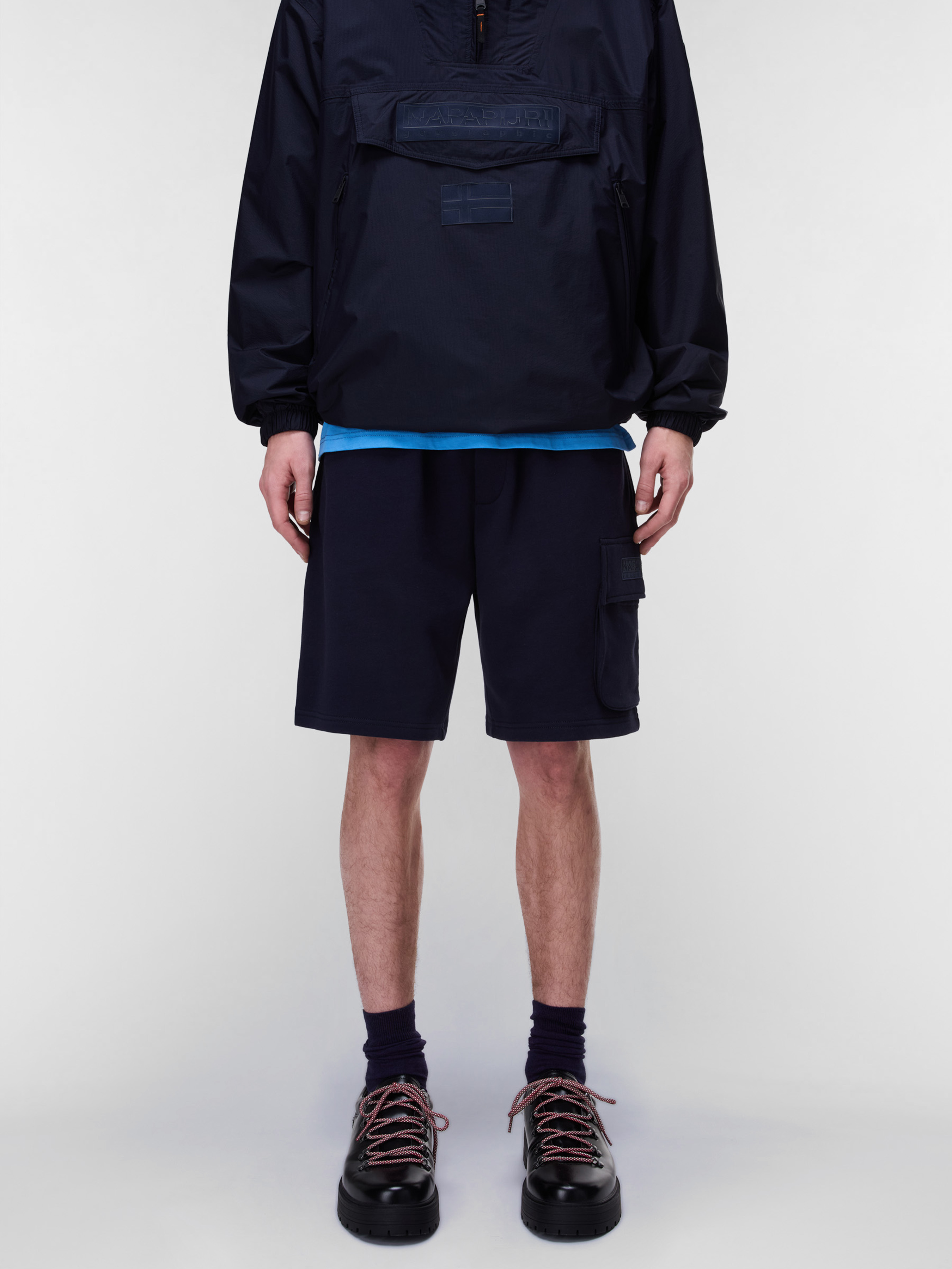 Чоловічі Повсякденні шорти Napapijri N-BOX (ZS4614) колір темно-синій, матеріал бавовна/поліестер