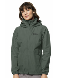 Зелений - Вітровка Jack Wolfskin Stormy point 2l jkt w