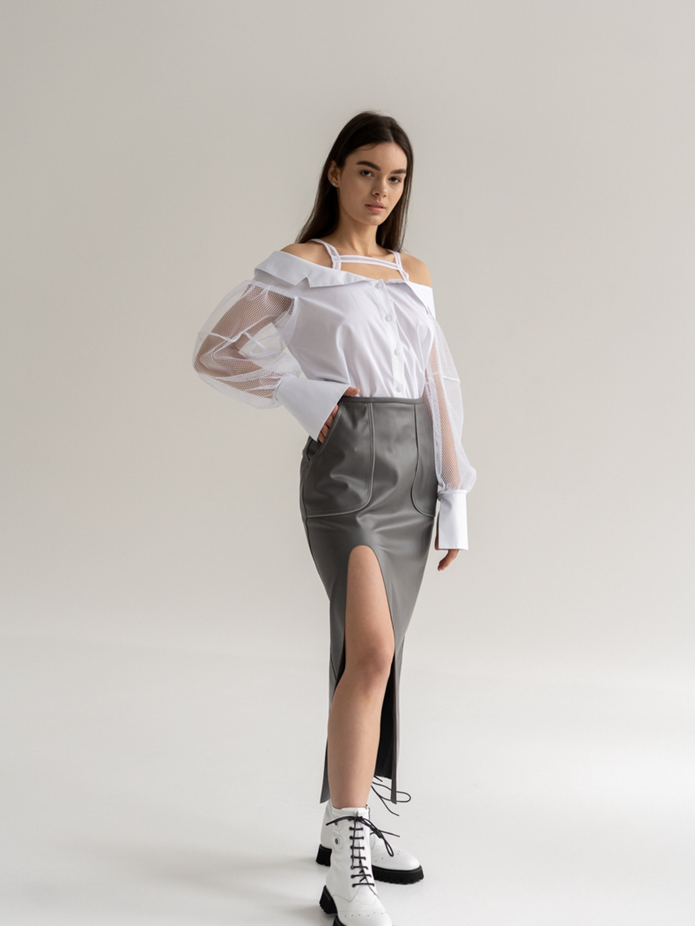 Спідниця міді 7/11 Seven Eleven модель SE21SkrtPnsG Фото