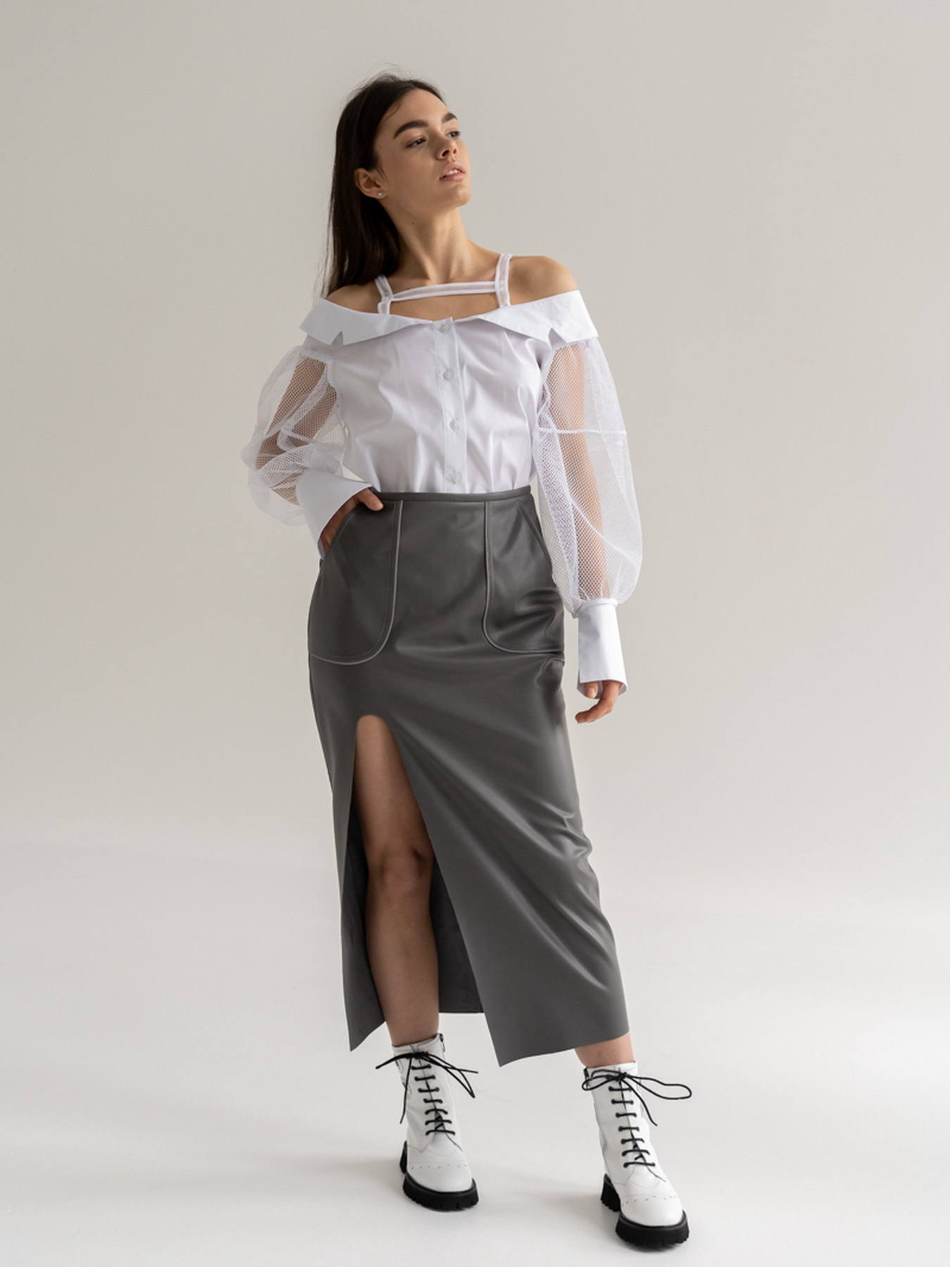 Спідниця міді 7/11 Seven Eleven модель SE21SkrtPnsG Фото