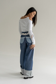 Широкі джинси 7/11 Seven Eleven Модель SE18Jns3clrBl Фото