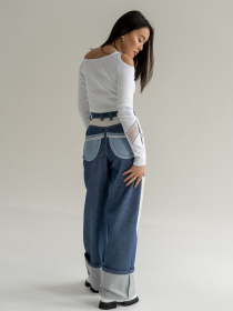 Широкі джинси 7/11 Seven Eleven Модель SE18Jns3clrBl Фото