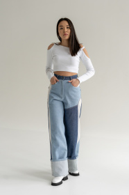 Широкі джинси 7/11 Seven Eleven Модель SE18Jns3clrBl Фото