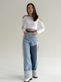 Широкі джинси 7/11 Seven Eleven Модель SE18Jns3clrBl Фото