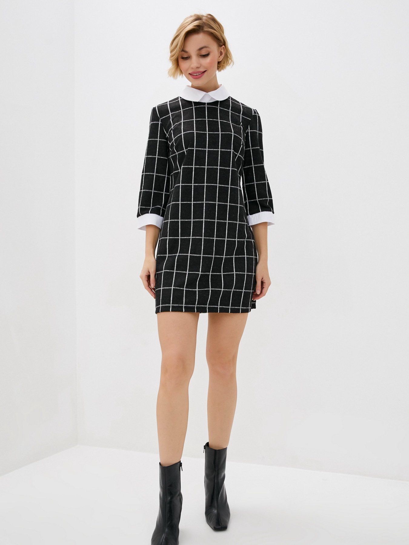 Платье мини ISSA Plus модель SA-87_black Фото