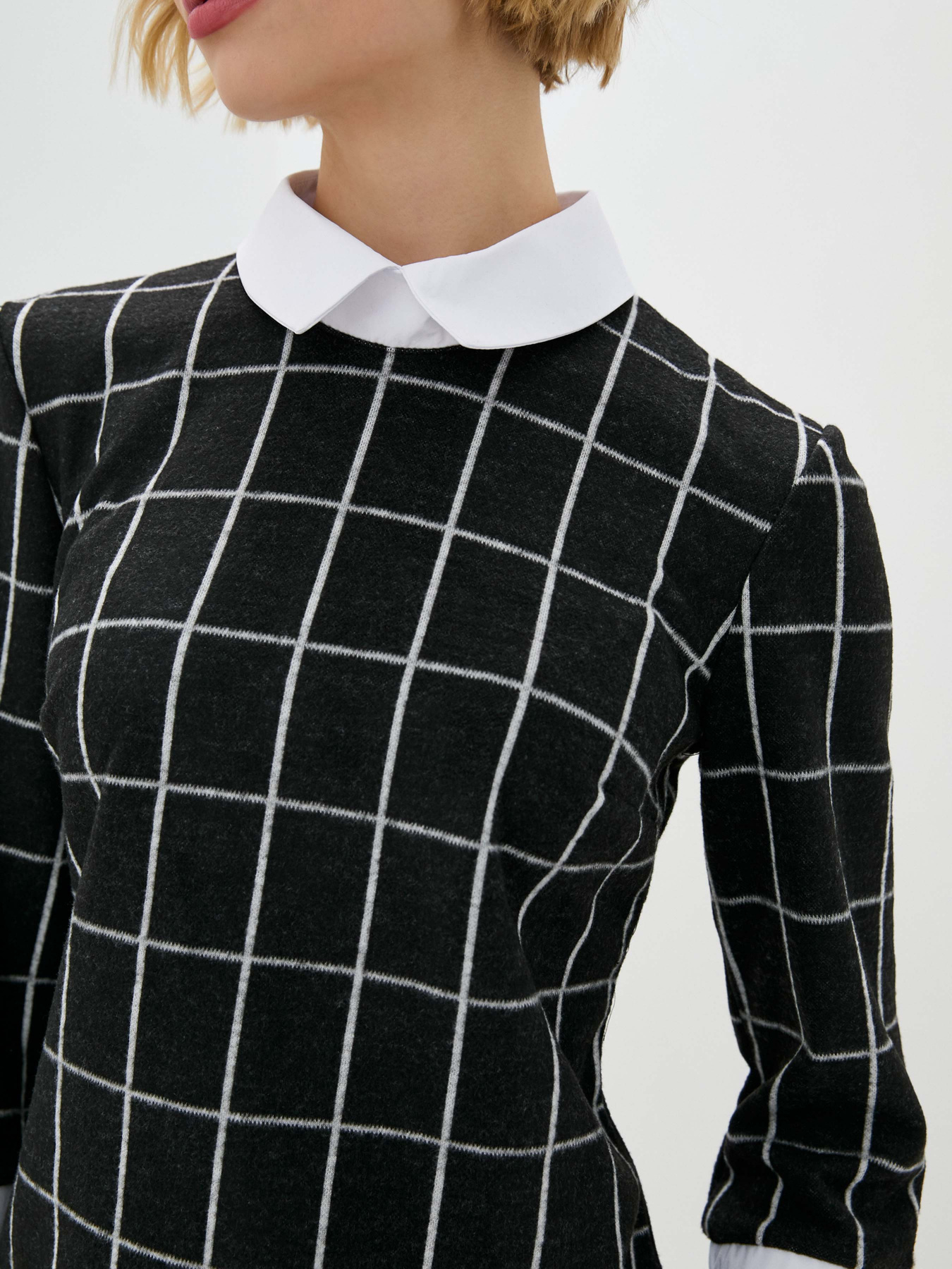 Платье мини ISSA Plus модель SA-87_black Платье мини ISSA Plus модель SA-87_black Фото