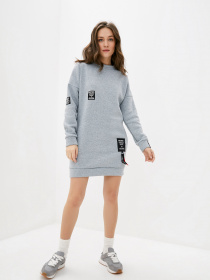 Платье мини ISSA Plus модель SA-50_grey Фото