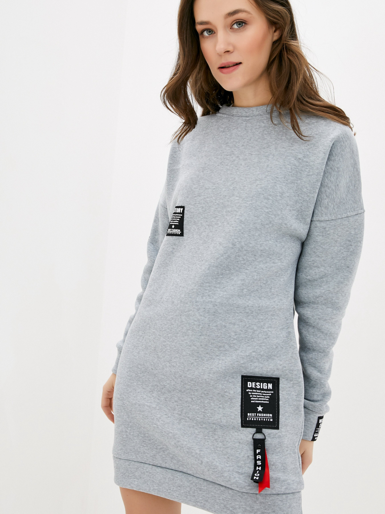 Платье мини ISSA Plus модель SA-50_grey Фото