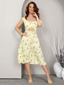 Платья ISSA Plus модель SA-263_yellow Платья ISSA Plus модель SA-263_yellow Фото