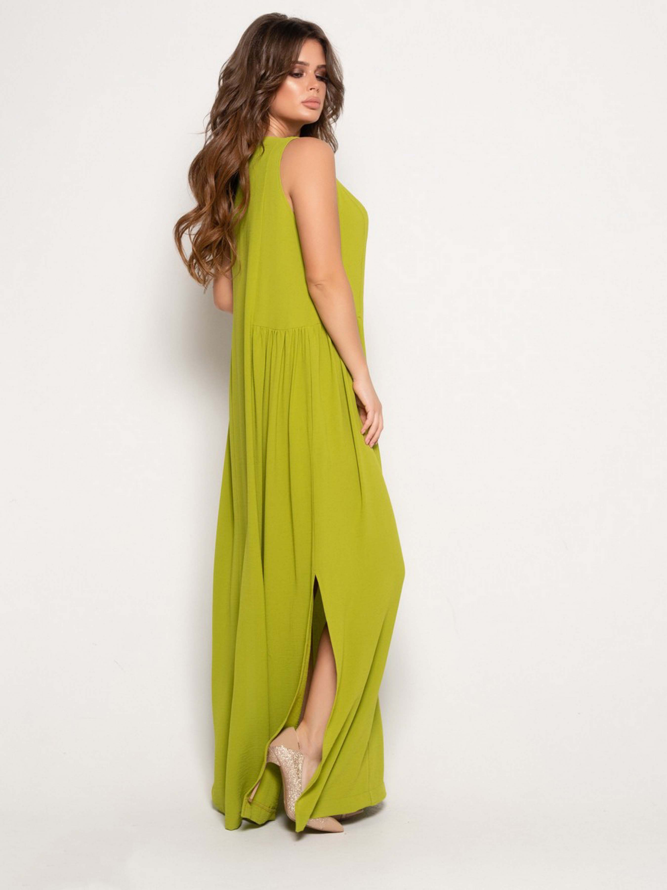 Сарафан ISSA Plus модель SA-10630i_olive Фото