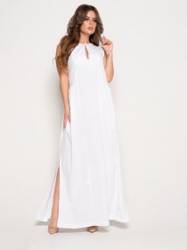 Сарафан ISSA Plus модель SA-10630i_white Сарафан ISSA Plus модель SA-10630i_white Фото