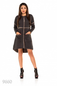 Платье мини ISSA Plus модель 9660_darkgray Фото