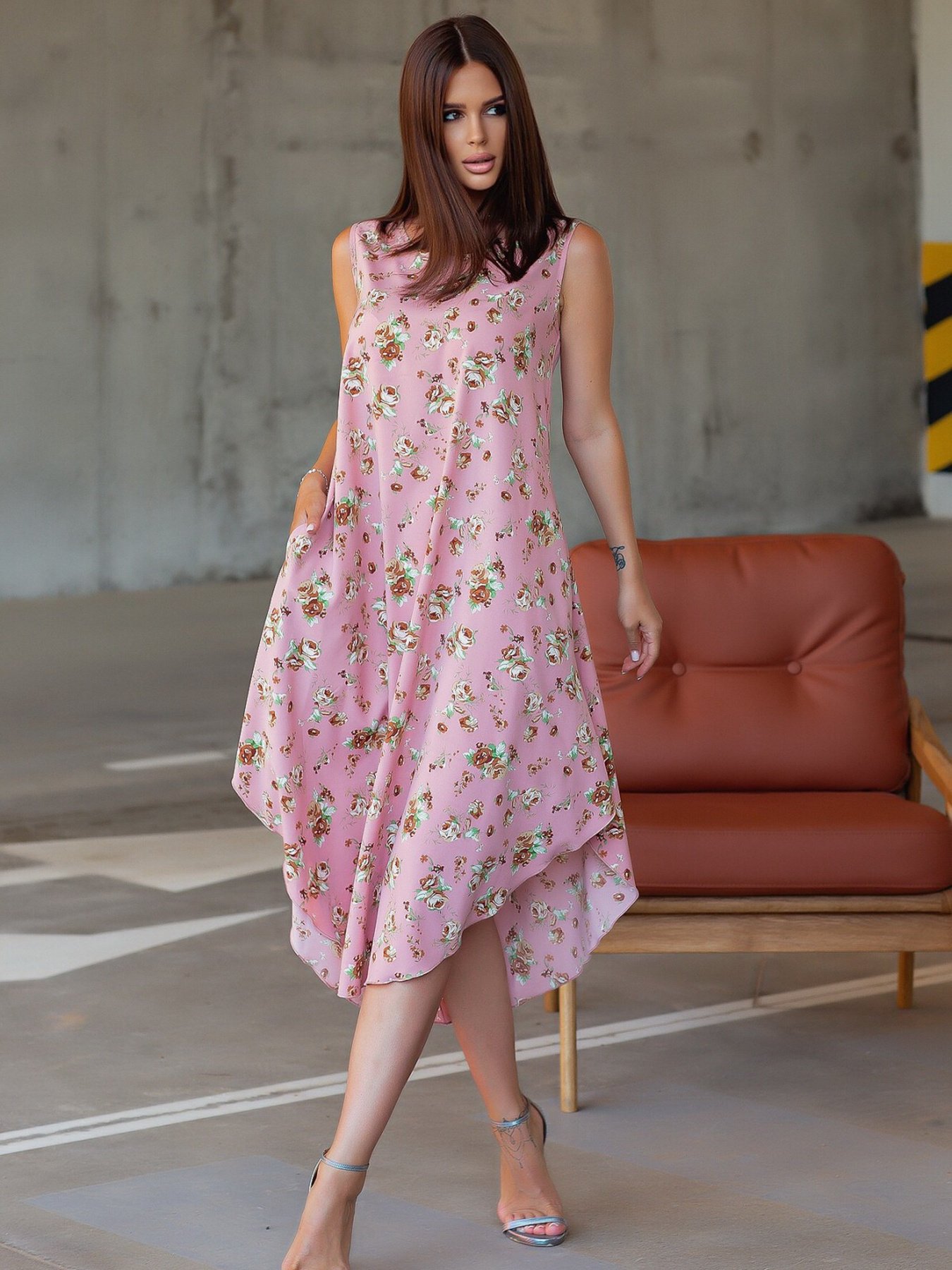 Сарафан ISSA Plus модель 13026_pink Сарафан ISSA Plus модель 13026_pink Фото