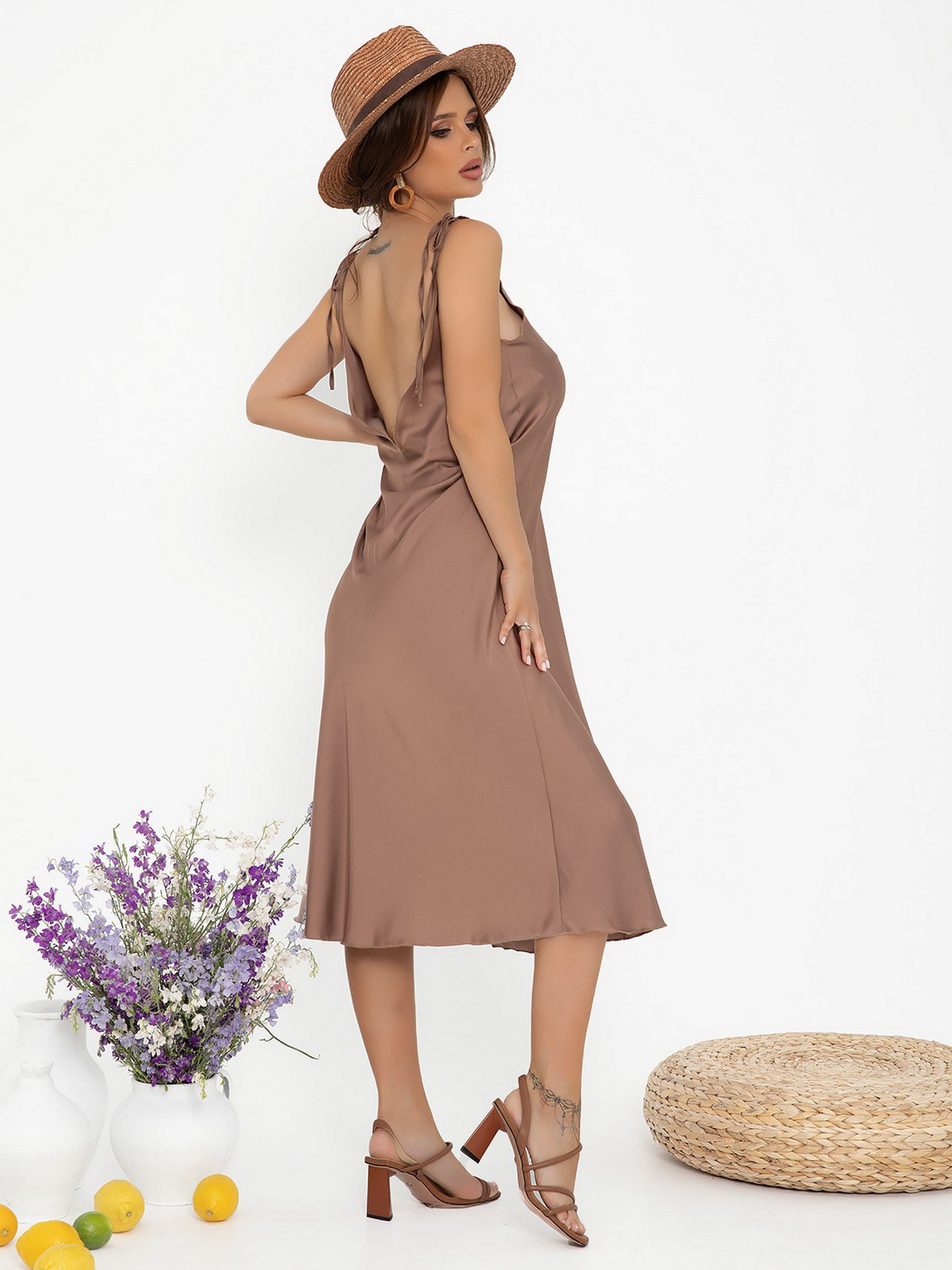 Платья ISSA Plus модель 13013_brown Фото