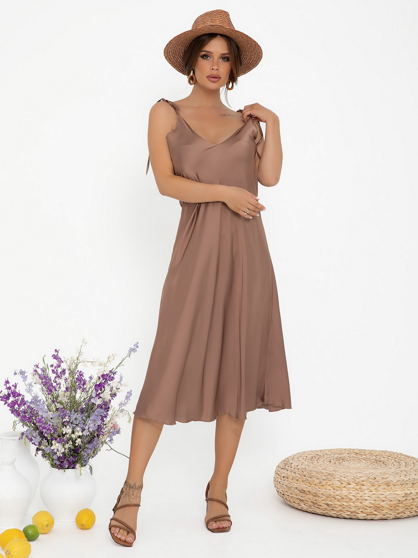 Сукні ISSA Plus модель 13013_brown Сукні ISSA Plus модель 13013_brown Фото