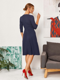 Платье миди ISSA Plus модель 12859_blue Фото