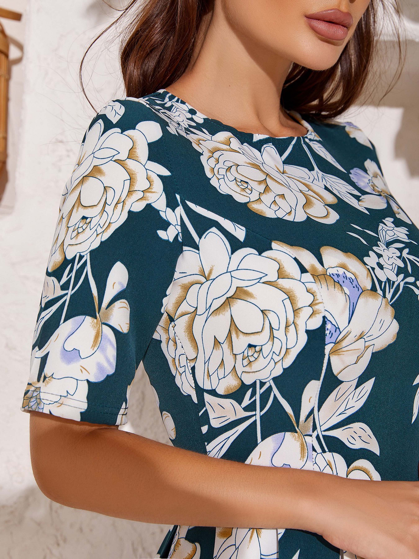 Платье мини ISSA Plus модель 12856_green Фото