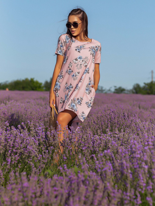 Платье миди ISSA Plus модель 12819_pink Фото