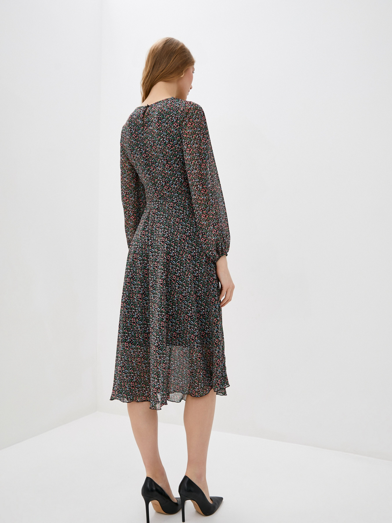 Платье миди ISSA Plus модель 12809_black Фото