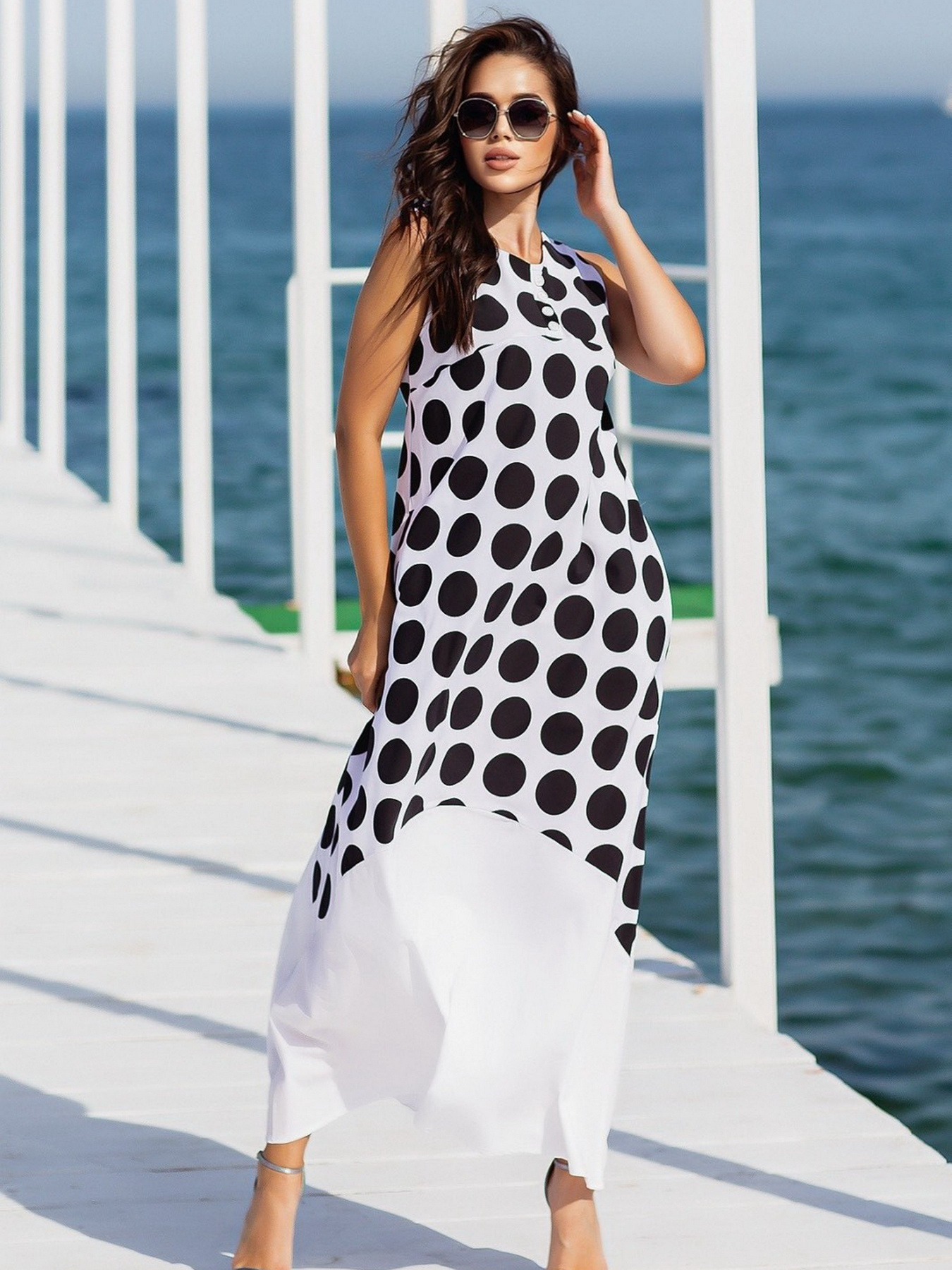 Платья ISSA Plus модель 12757_whiteblack Фото