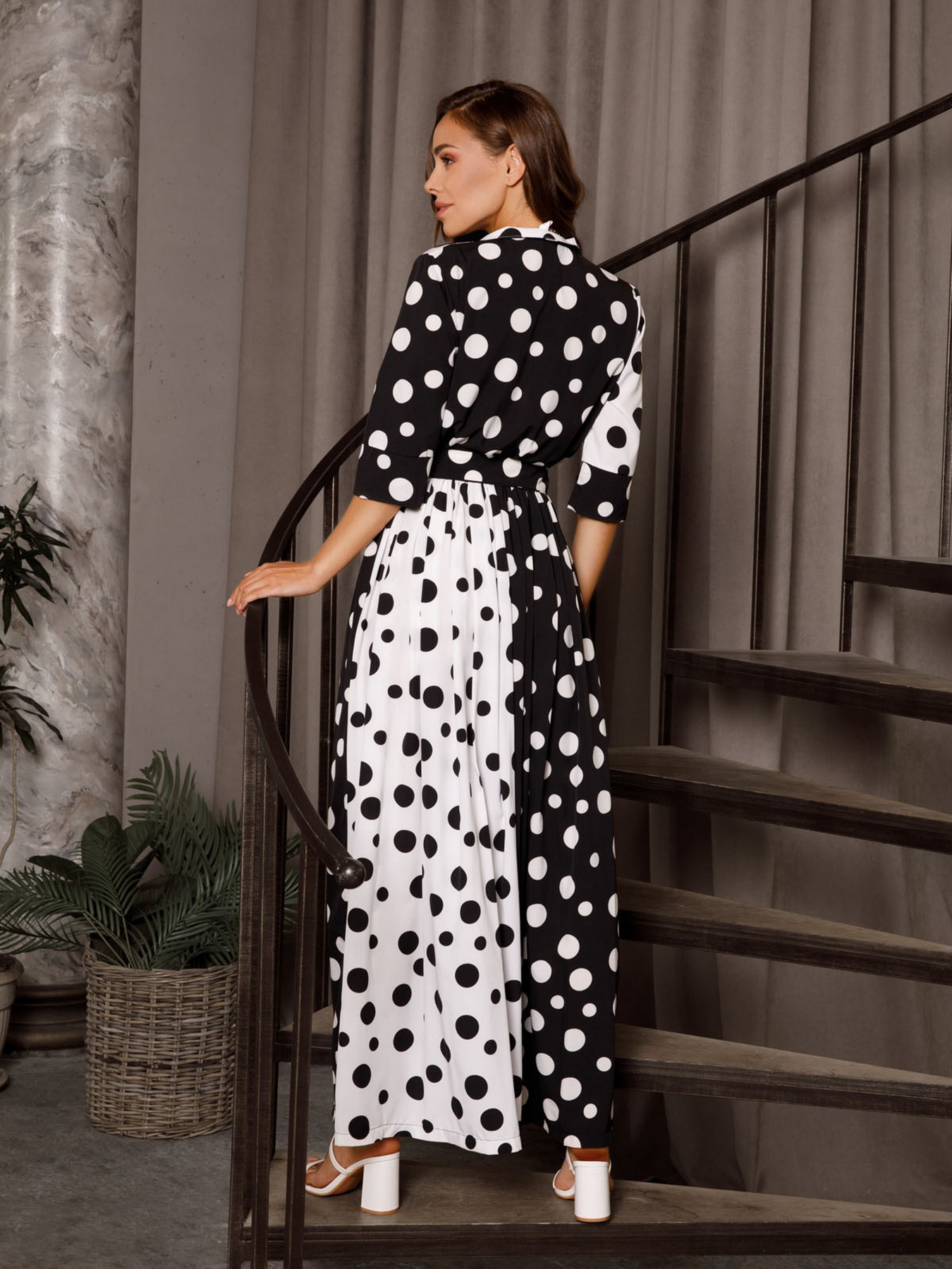 Платья ISSA Plus модель 12725_blackwhite Фото