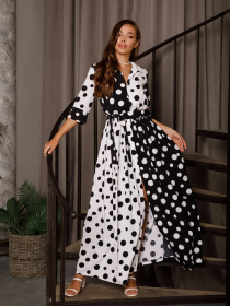 Платья ISSA Plus модель 12725_blackwhite Фото