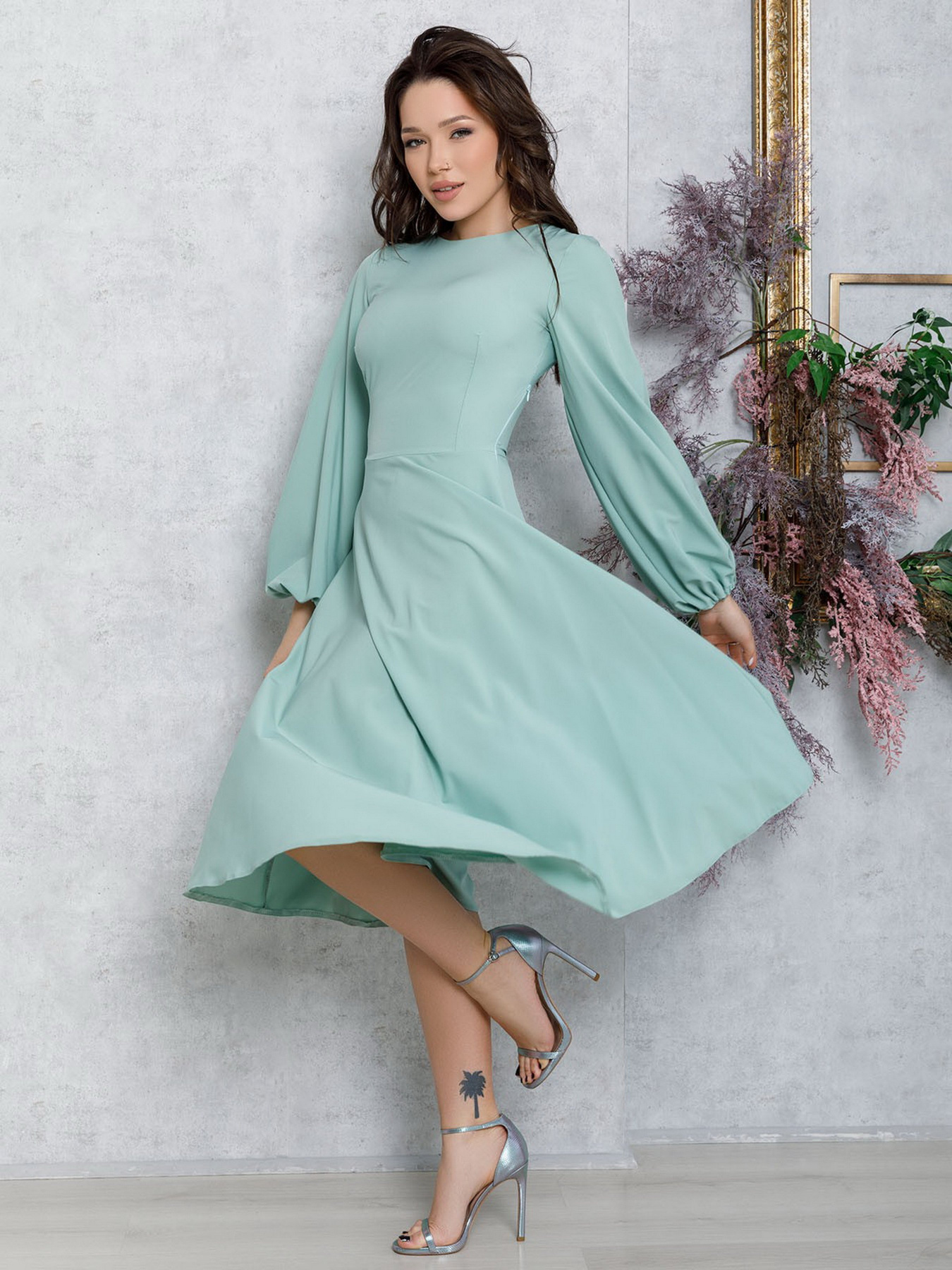 Платья ISSA Plus модель 12563_mint Платья ISSA Plus модель 12563_mint Фото
