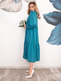 Платья ISSA Plus модель 12529_turquoise Фото