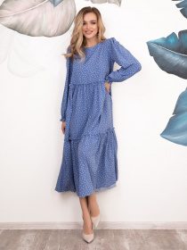 Платье миди ISSA Plus модель 12528_blue Фото