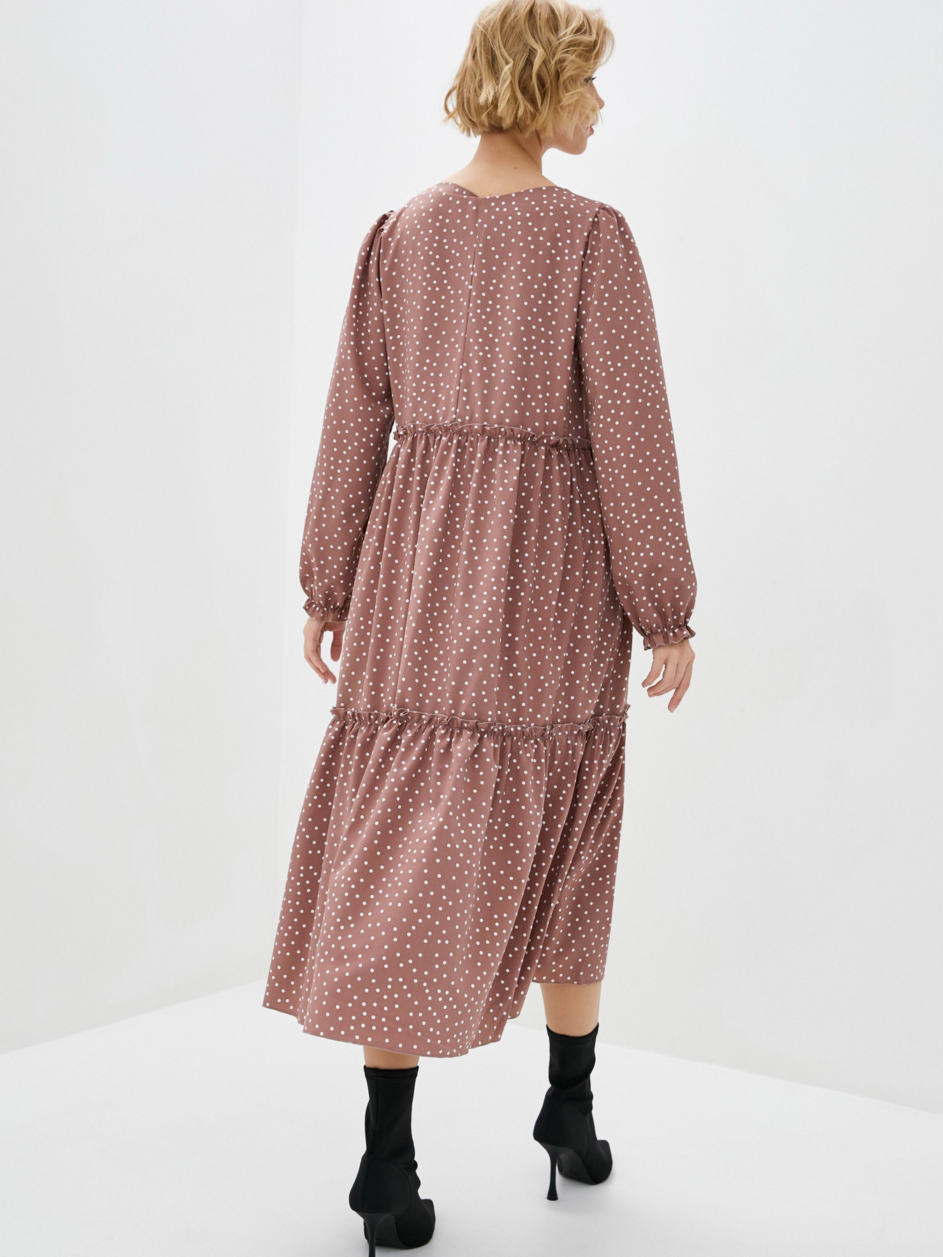 Платье миди ISSA Plus модель 12528_beige Фото