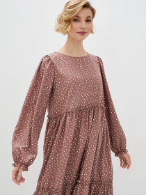 Платье миди ISSA Plus модель 12528_beige Фото