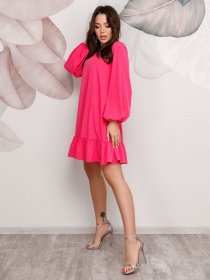 Платье мини ISSA Plus модель 12461_crimson Фото