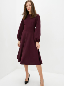 Сукня міді ISSA Plus модель 12423_purple Фото